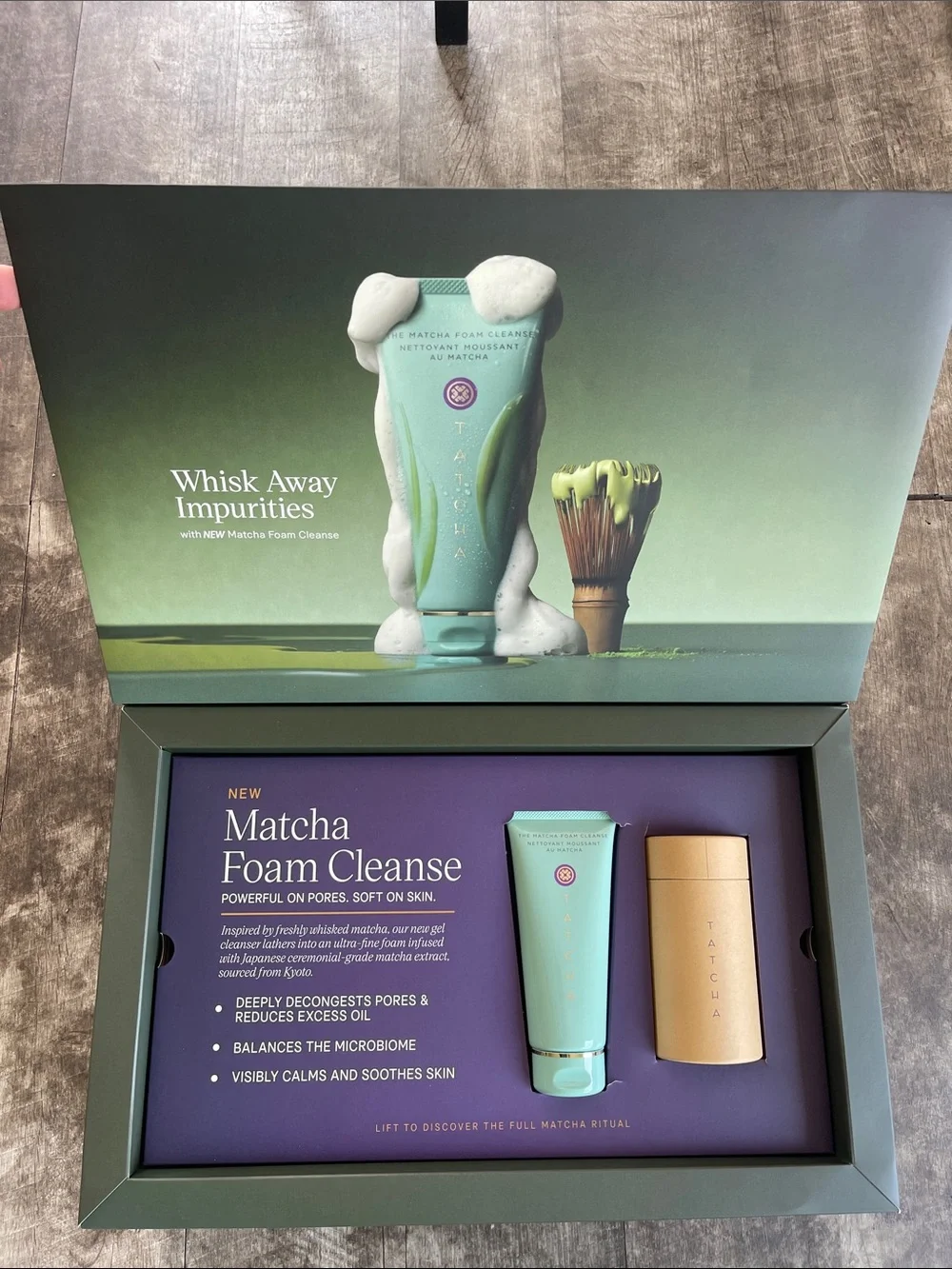 Tatcha Matcha Foam Cleanse - Set A1 Organic 20g Tin pr package
